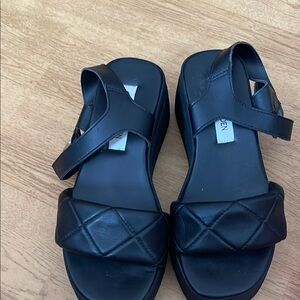 Steve Madden Black Minimalist Sandals